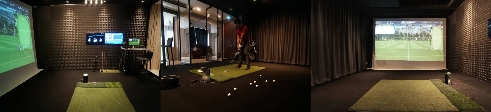 Simulator bays at Golf Swing Academy Bangkok